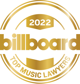 O+Z, Billboard's Top Music Lawyers 2021 award badge
